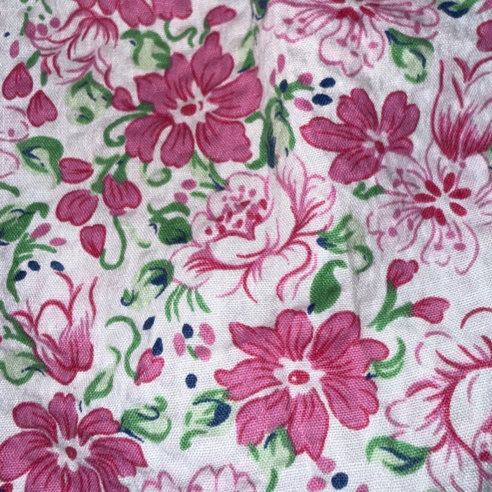 Madison's Best Pink Floral House Dress Snap Front Duster Pockets Medium - Picture 6 of 6